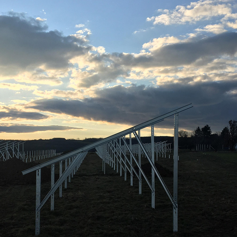 Szirák, 999 kWp naperőmű - állványzat