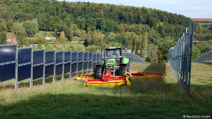 Függőlegesen telepített napelemek, Németország